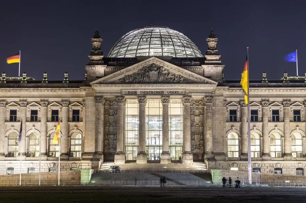 Berlin Reichstag Building Night Image