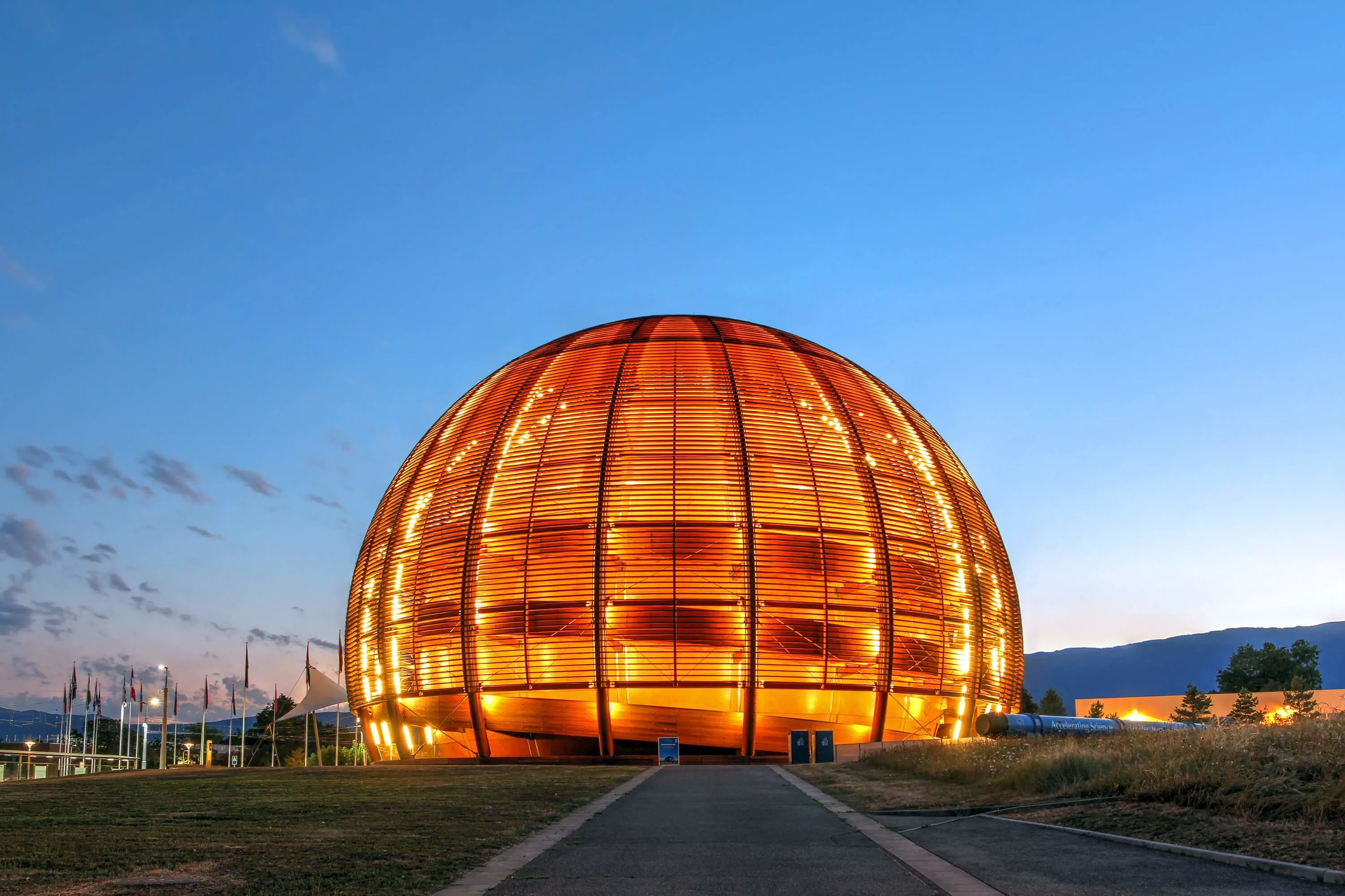 Geneva Cern Night Image