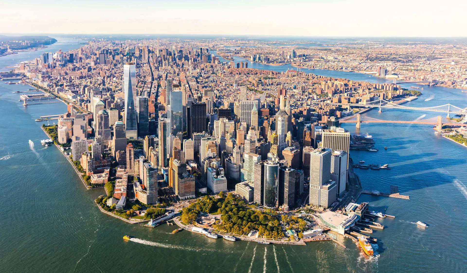 Lower Manhattan Aerial View