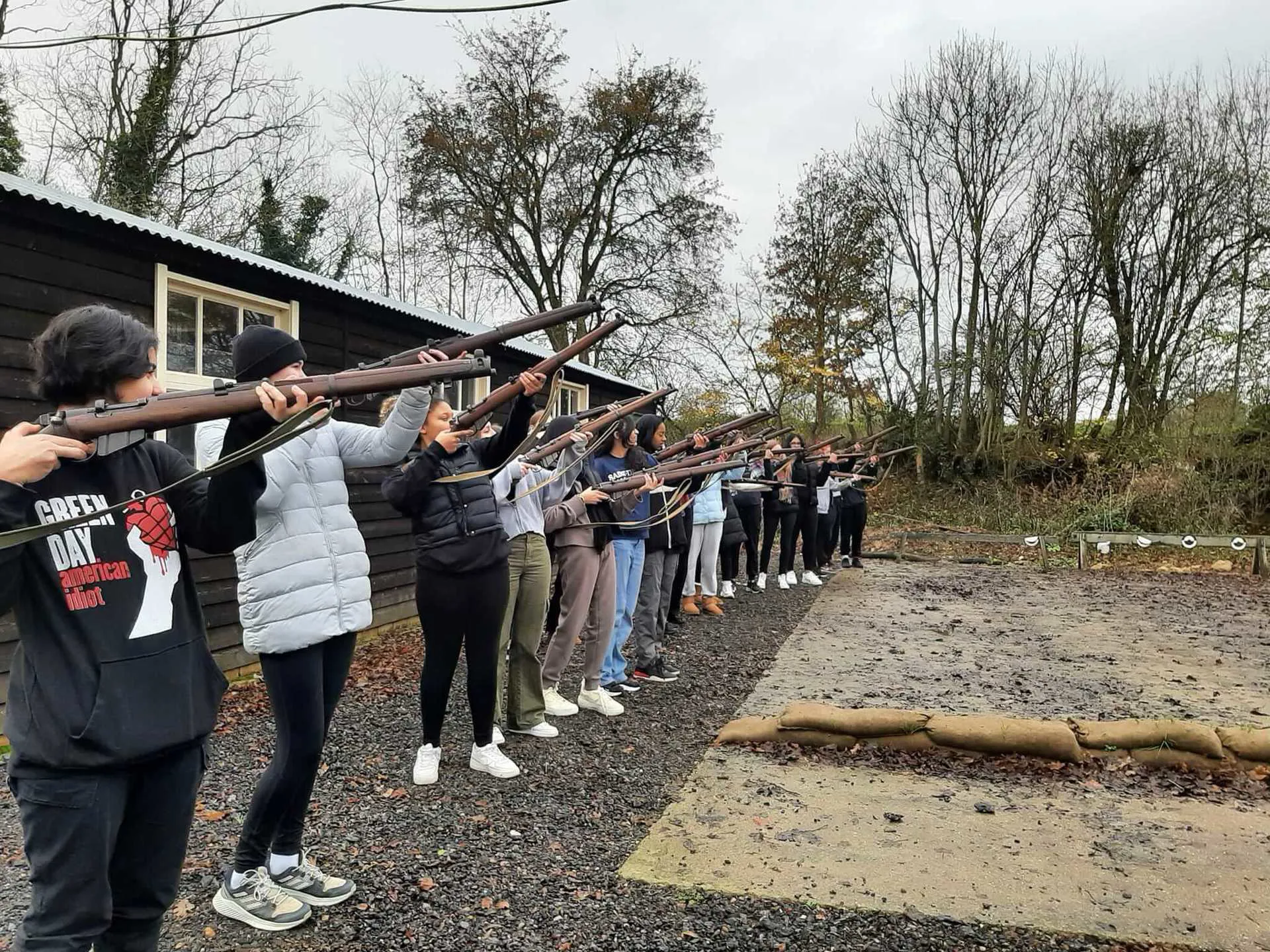 Rifle Demonstration - Great War Huts, Suffolk, UK