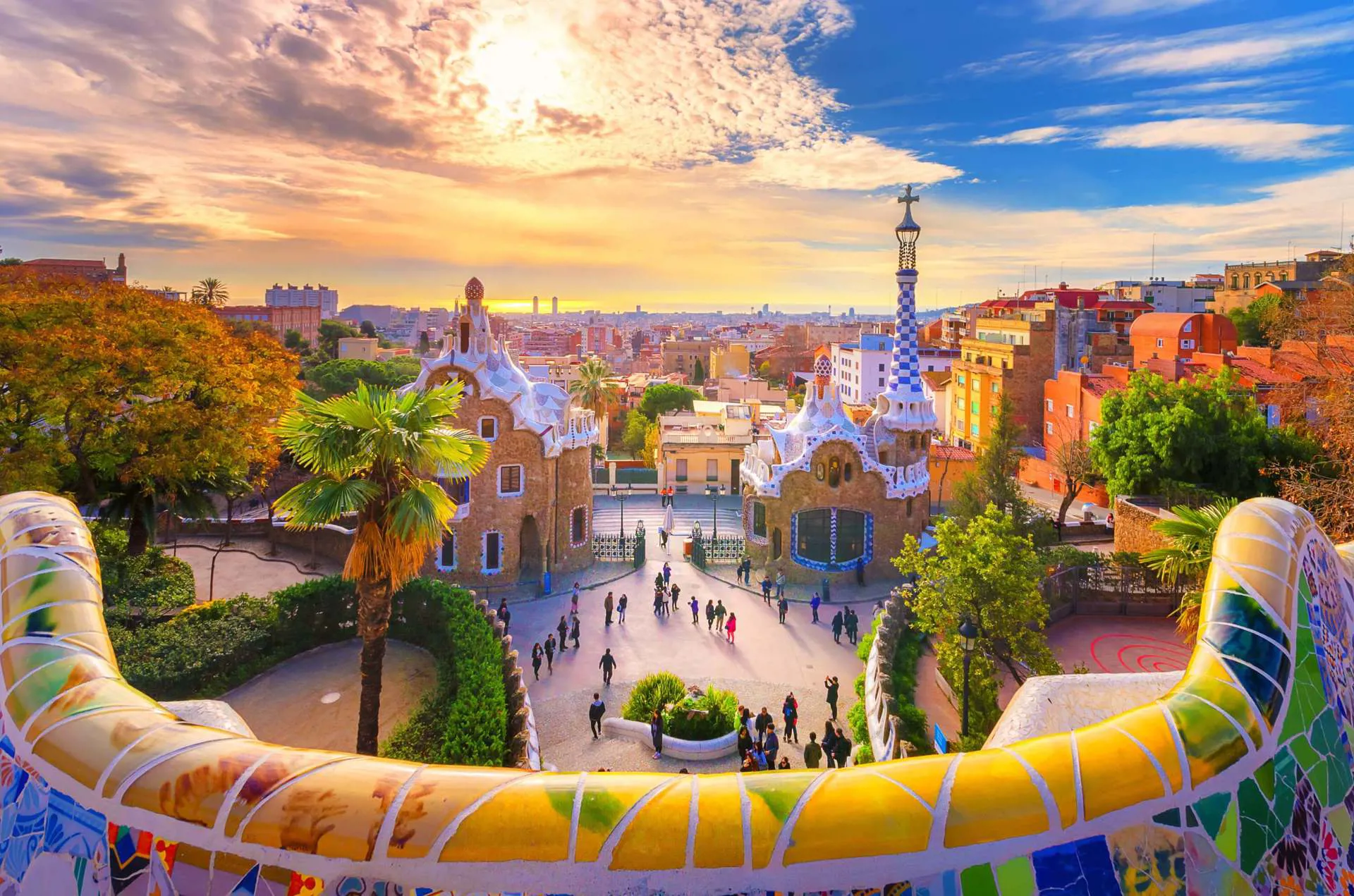 Barcelona Park Guell Architecture