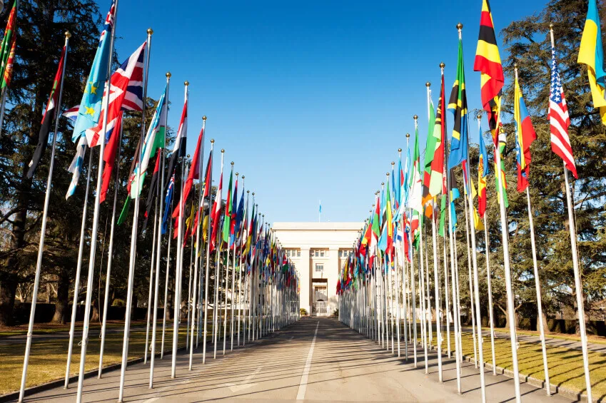 Geneva European Union Flags Image