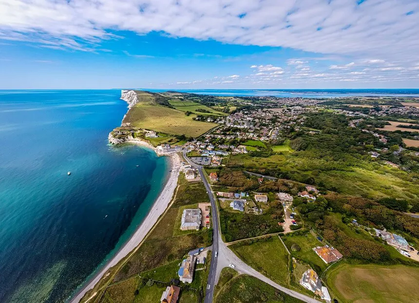 Isle Of Wight - Aerial View Coast