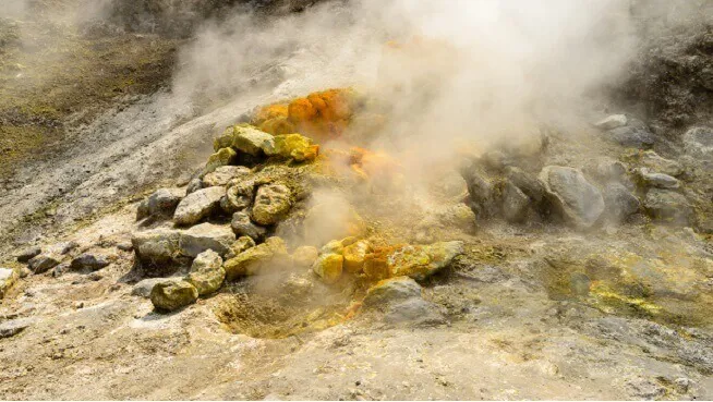 Bay Of Naples Solfatara Pozzuoli Campania Volcanic Crater Trip Photo Image