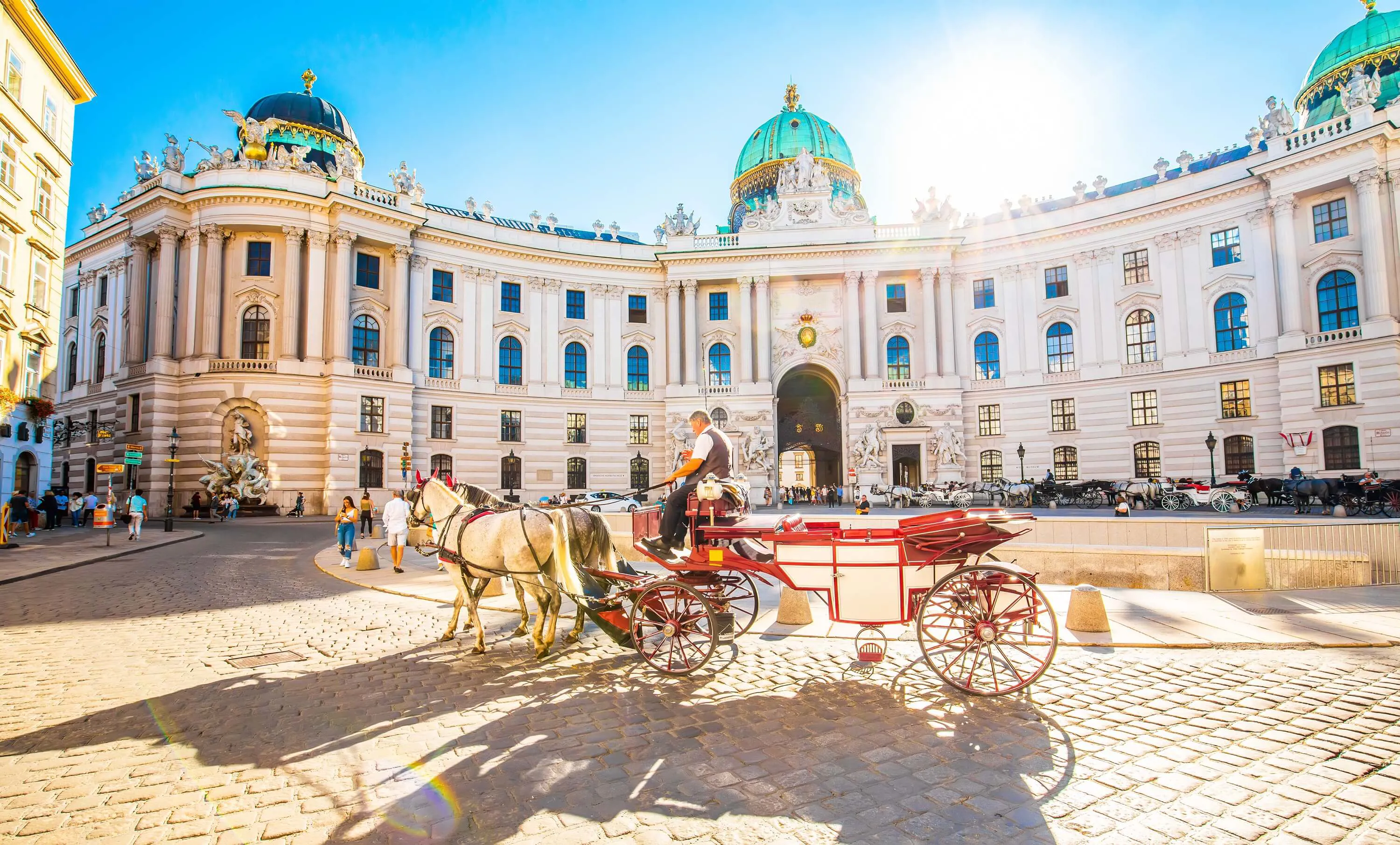 Vienna - Hofburg Palace and horse carriage Image